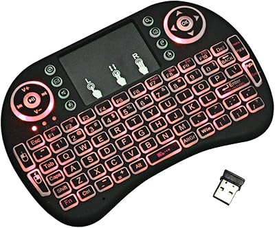 Qgt mini i8 air mouse 92 touches qwerty 2.4g clavier rétroéclairé sans fil