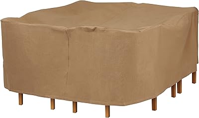 Table de patio carrée avec housse de chaise duck basic covers, 76 l