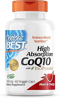 Capsules végétariennes de coq10 à haute absorption de doctor's best (400 mg) 60