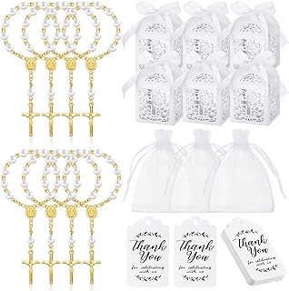 Coffret cadeau de baptême de 200 pièces, petit chapelet de 50 pièces, boîtes