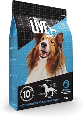 Nourriture sèche probiotic life pour chiens adultes (poulet, 3kg)