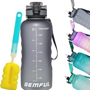 Grande bouteille d'eau jimful de 2 l avec paille de motivation pour le fitness et la salle de sport. Électroménager, mode, beauté... Diaytar a tout en stock
