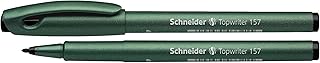 Stylo à pointe fibre schneider top writer 157, 8 mm, corps vert, encre