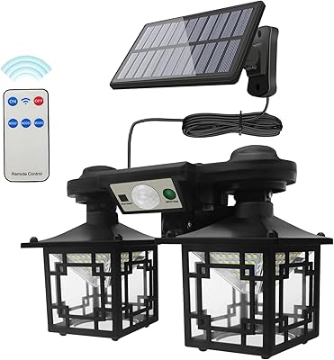 Solor lights lampes d'extérieur, 192led ip65, étanches avec détecteur de mouvement, avec télécommande