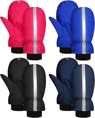 4 paires de gants de ski imperméables pour enfants pour rester au chaud