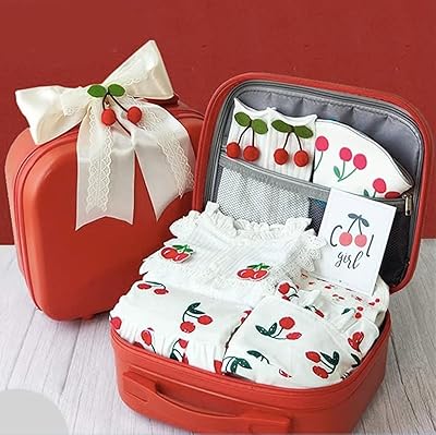 Coffret cadeau nouveau-né fille (cerise) - (9 en 1)