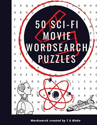 50 puzzles de recherche de mots de films de science-fiction