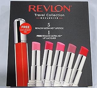 Lot de 5 rouges à lèvres revlon ultra hd avec vernis à lèvres
