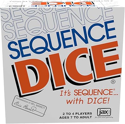 Jeu de société familial séquence 6 dés, multicolore, 8007