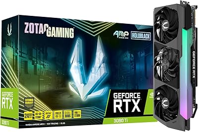 Carte graphique de jeu zotac geforce rtxtm 3090 ti amp extreme holo 24