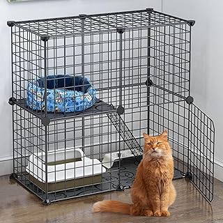 Cage d'intérieur amovible pour chat fc 22, cage amovible en métal pour petits