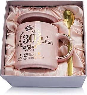 Cadeau d'anniversaire 30e pour femme, magnifique édition limitée 30, tasse à café dorée