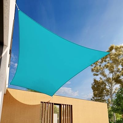 Voile d'ombrage rectangulaire bleue mofish taille 5 x 7 mètres tissu extérieur bloquant