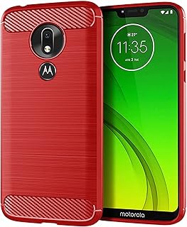 Coque motorola g7 power (us) motif texture fibre de carbone brossée housse