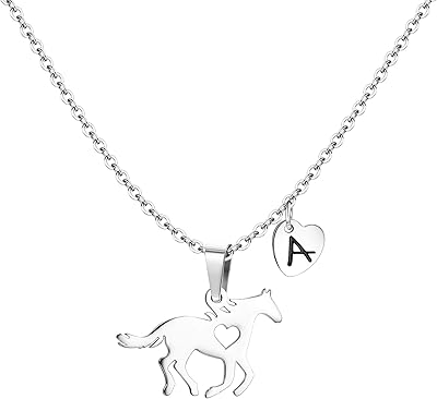 Collier pendentif prénom en acier inoxydable en forme de cœur pour filles, collier