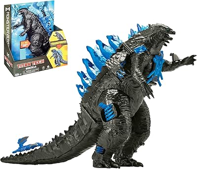 Figurine monster versus godzilla deluxe transforming titan tech de 8 pouces, multicolore (mng20100)