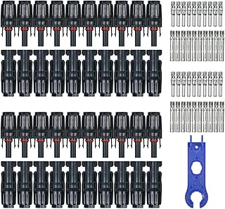 Morelian 20 paires de connecteurs de câble de panneau solaire mâle/femelle avec outil