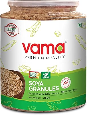 Vama soya mince-granules 99% sans gras végétalien gluten produits sains riches en nutriments