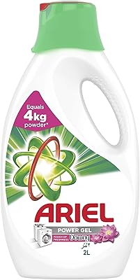Lessive liquide automatique ariel power gel avec touche de fraîcheur de downy litre