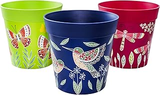 Pots de fleurs pour la maison, lot de 3 pièces, 15 cm, différentes