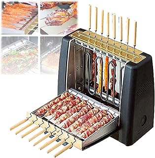 Gril électrique 1200 w machine à griller les brochettes entièrement automatique