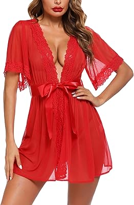Femmes sexy dentelle entrejambe lingerie pyjamas pour ensemble de babydoll mini