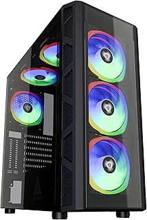 Boîtier de jeu apevia gd-pro-bk guardian mid tower avec 2 panneaux en verre