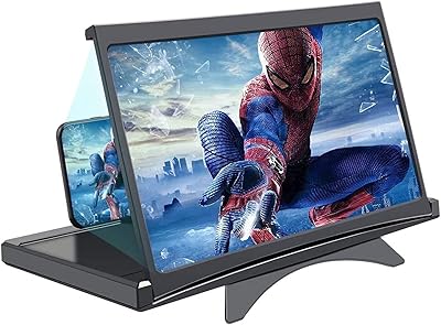 Loupe d'écran 3d elecdon 12 pouces amplificateur de téléphone compatible avec tous