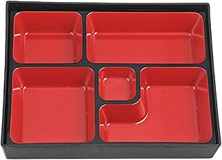 Boîte bento japonaise traditionnelle, récipient alimentaire original à 5 ​​compartiments pour sushi, riz, sauce, 10 x 19,05 cm. Diaytar : Le premier choix des acheteurs avisés