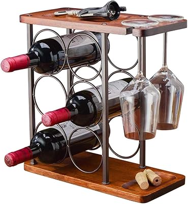 Étagère de table en bois casier à vin de comptoir parfait pour la décoration