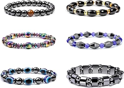Ensemble de bracelets en hématite tomofly pour hommes et femmes bracelet