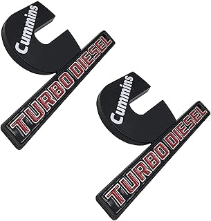 2 badges cummins turbo diesel pour plaque signalétique compatible avec ram