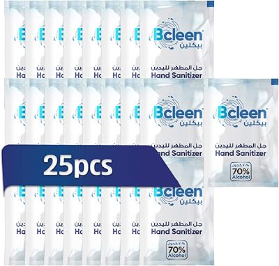 Sachet de gel désinfectant pour les mains biklin, 3 ml, paquet de 25