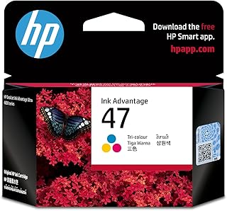 Cartouche d'encre hp 47'' tri-color advantage originale, 6zd61ae, cyan, magenta, jaune