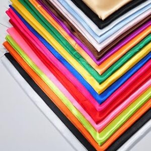 Tissu satiné en popeline 100 % polyester de 18" x 20,5", 18 pièces pour l'artisanat et la couture en 16 types de couleurs. Optimisez votre budget avec Diaytar Sénégal