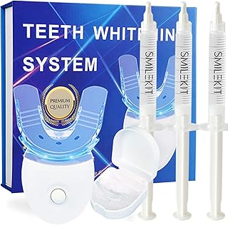 Kit de blanchiment des dents avec accélérateur de lumière led à la maison