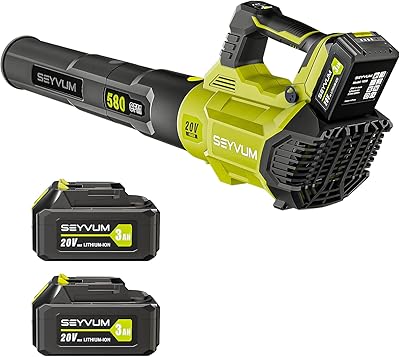 Souffleur de feuilles cevium - 580cfm 20v max, souffleur de feuilles sans fil
