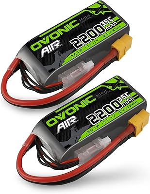 Batterie lipo ofonic 3s 35c 2200mah 11.1v avec connecteur xt60 pour drone fpv
