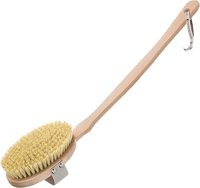 Brosse pour le corps professionnelle en bois de hêtre à manche long hydraa