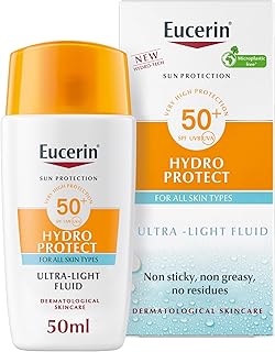 Eucerin sun hydro protect fluide ultra-léger, protection solaire uva uvb, pour tous types