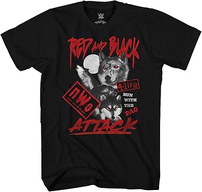 تي شيرت wwe wcw now attack - nouvel ordre mondial - hulk hogan