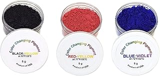 Poudre thermochromique activée par la température, paquet multicolore idéal pour les tasses à