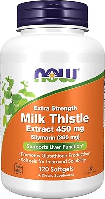 Now supplements, extrait de chardon-marie silymarine, extra fort 450 mg, 120 gélules