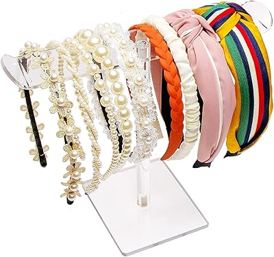Siusi porte-cravate en acrylique transparent pour organisateur d'attaches de cheveux, support d'affichage