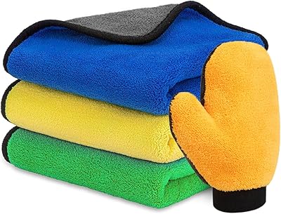 Kooi 3 pièces de chiffons de nettoyage en microfibre très épais et 1