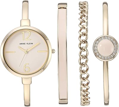 Un ensemble montre-bracelet et bracelet pour femme d'anne klein