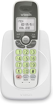 Vtech vg101 dect 6.0 téléphone sans fil pour la maison, écran rétroéclairé bleu