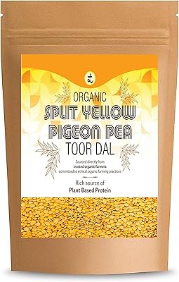 Rootz organic tur dal - pois d'angole jaune cassé - arhar biologique