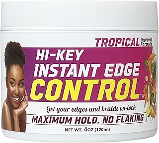 Gel hi-k instant curl & edge control tenue sans flocons 4 oz (tropical)