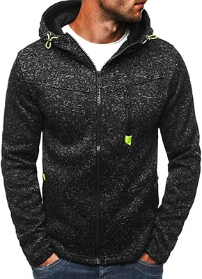 Sweat-shirt de sport à capuche et poches zippées à manches longues et poches